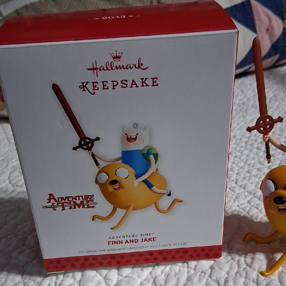 Hallmark Keepsake Ornament with Finn and Jake - Red and Yellow